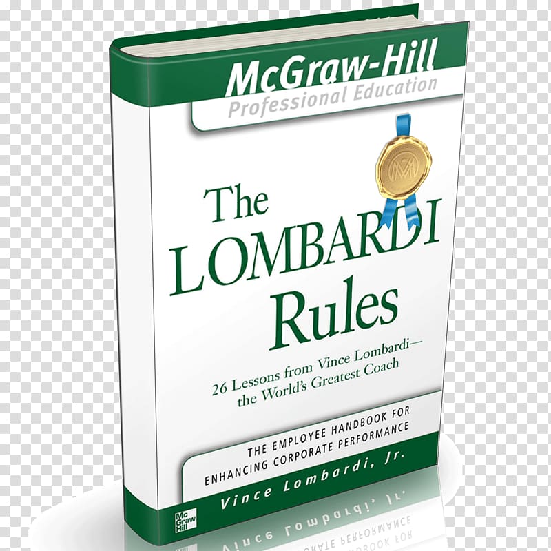 The Lombardi Rules The World\'s Greatest Coach Brand Book, book transparent background PNG clipart