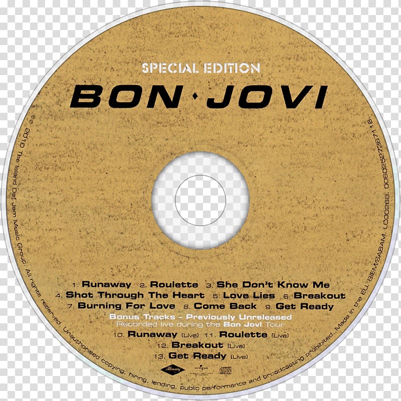 Compact disc Himno a La Alegria Bon Jovi A Song of Joy Music, bon jovi logo transparent background PNG clipart