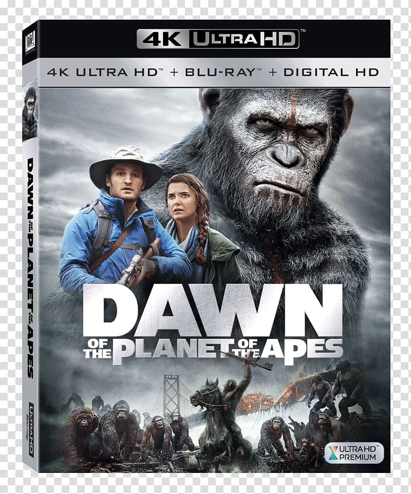 Ultra HD Blu-ray Blu-ray disc Planet of the Apes 4K resolution Digital copy, dvd transparent background PNG clipart