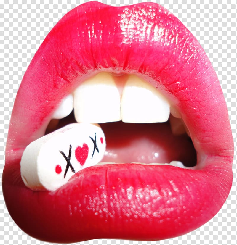 Lipstick Mouth Tongue, lips transparent background PNG clipart