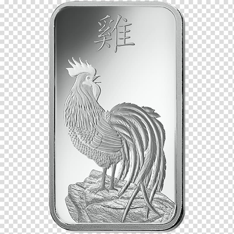 Rooster Gold bar PAMP Bullion, silver bar transparent background PNG clipart