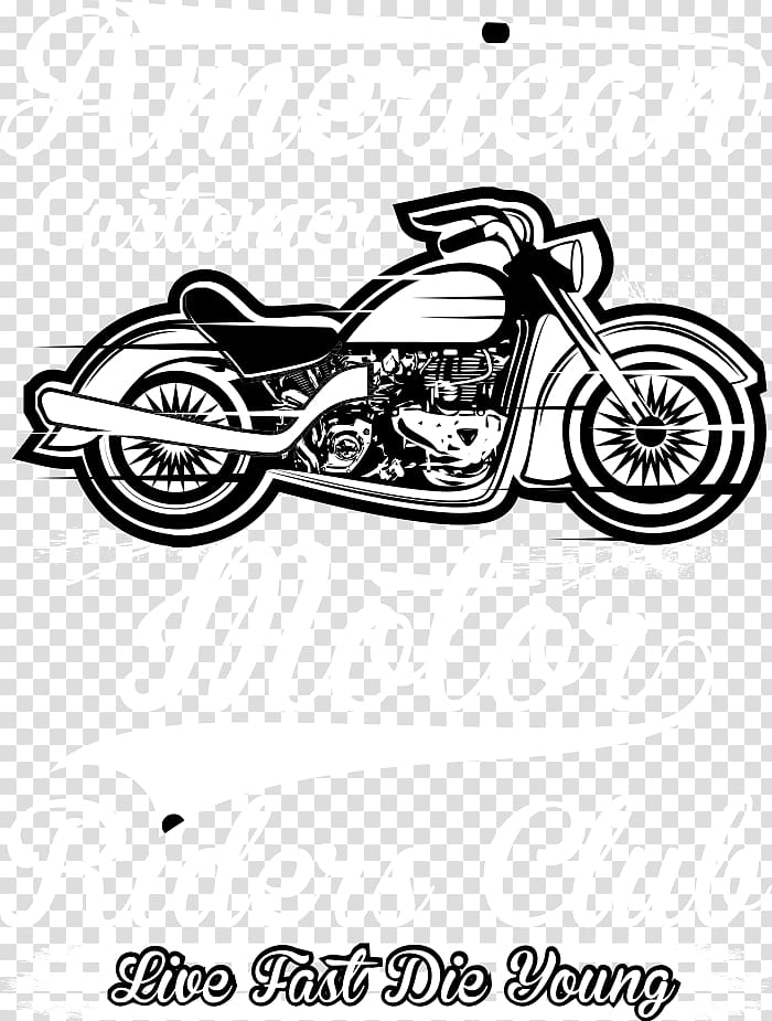 Motorcycle Cartoon Drawing, Hand-painted motorcycle speeding transparent background PNG clipart