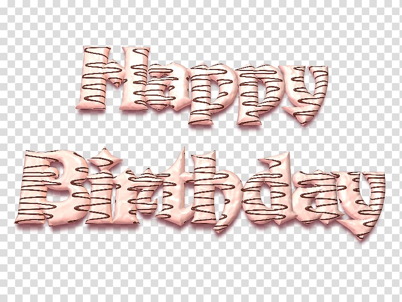 Copper Brand Font, happy birthday word transparent background PNG clipart