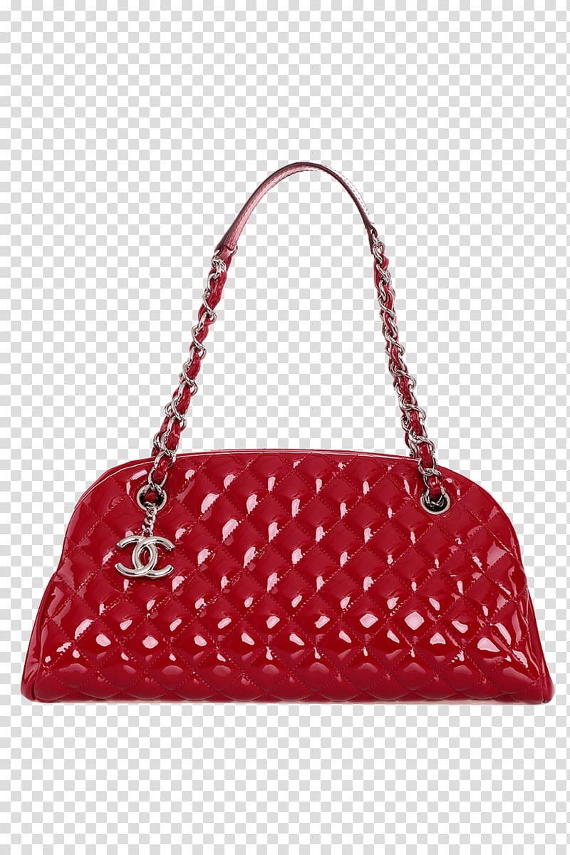 Chanel Tote bag Leather Handbag, CHANEL red patent leather bag transparent  background PNG clipart