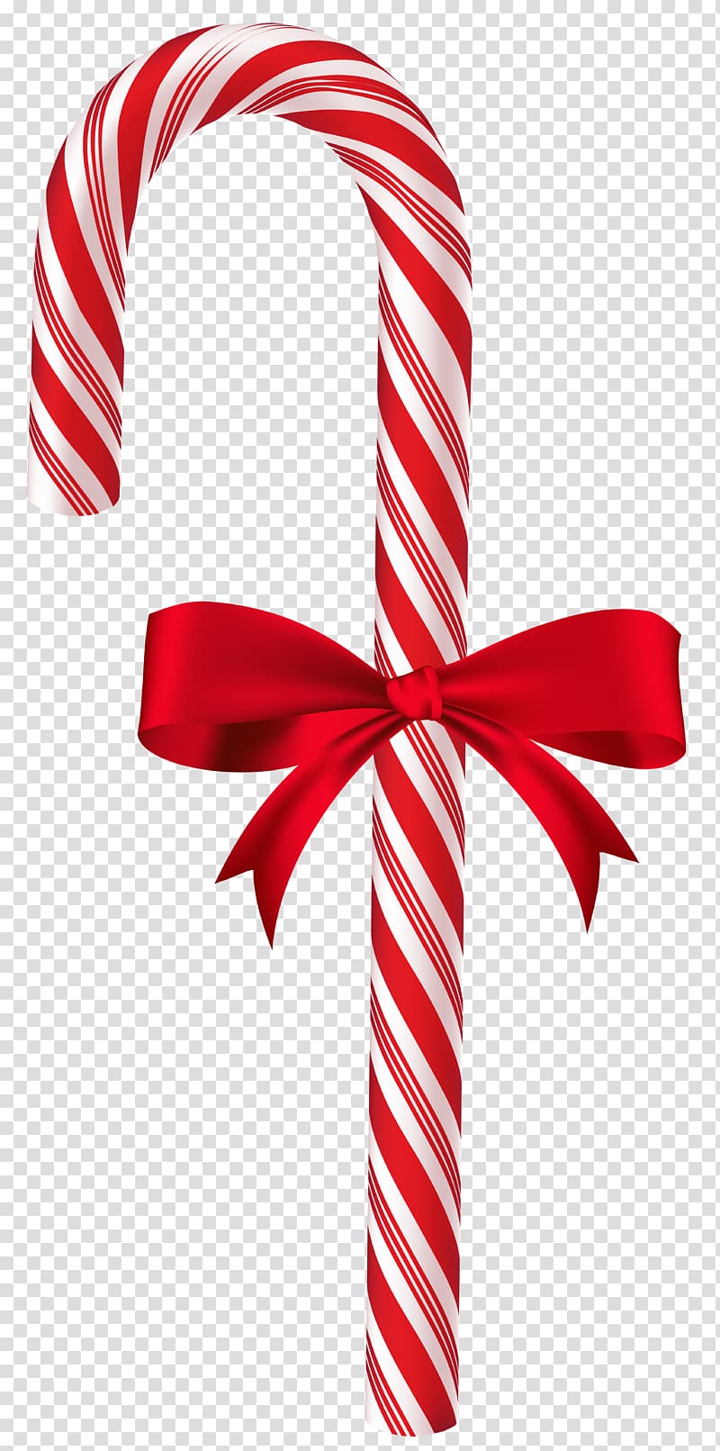 cane with ribbon poster, Candy cane Christmas , Candy Cane with Red Bow transparent background PNG clipart