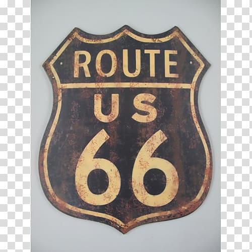 U.S. Route 66 Emblem Traffic sign Badge Street name sign, sticker route 66 transparent background PNG clipart