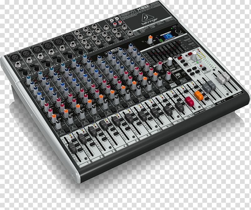 Microphone preamplifier Audio Mixers Behringer X1832USB, microphone transparent background PNG clipart