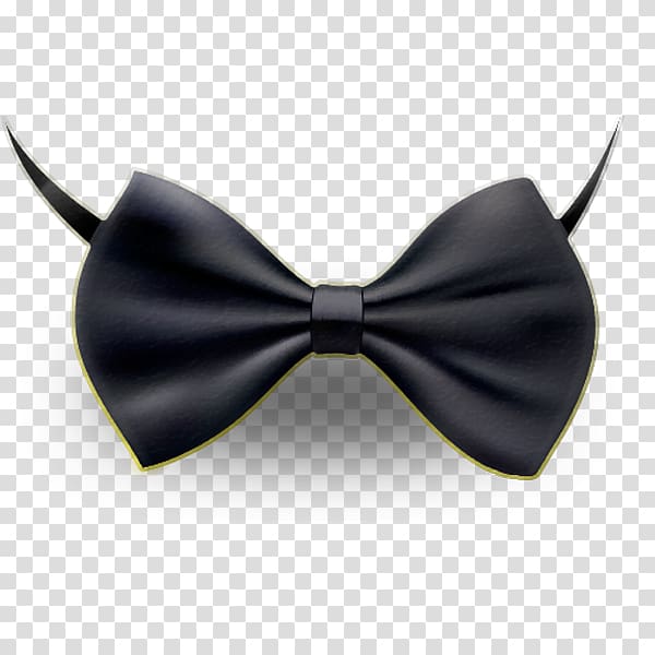 black leather bow tie , Shoelace knot Designer Necktie Bow tie Suit, Black bow transparent background PNG clipart