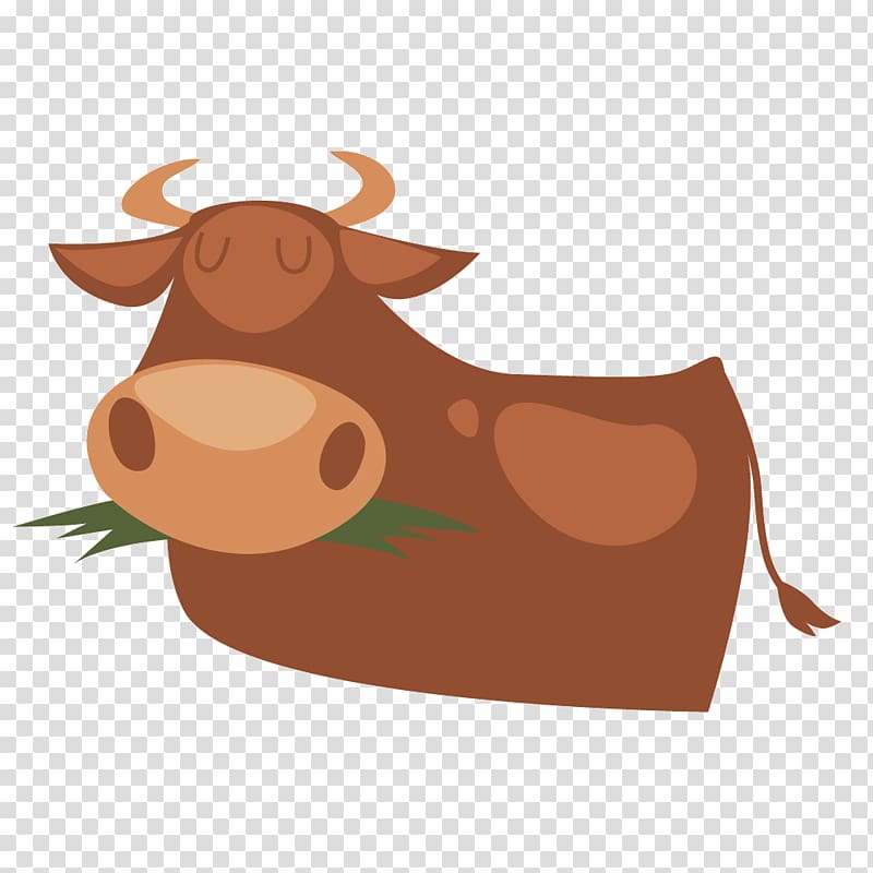 Dairy cattle Ox, European and American bison graze brown transparent background PNG clipart