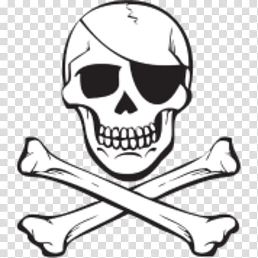 Skull and crossbones Jolly Roger Piracy, skull transparent background PNG clipart