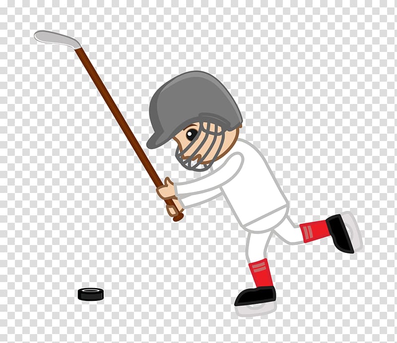 Ice hockey Hockey puck Illustration, Cartoon Ice Hockey Player transparent background PNG clipart