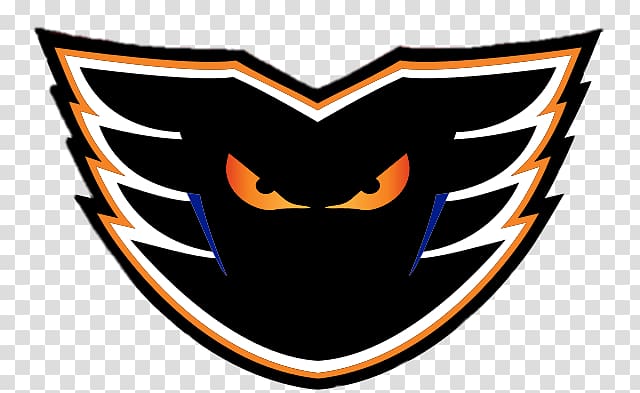 black and orange logo, Lehigh Valley Phantoms Mascotte transparent background PNG clipart
