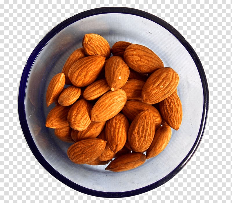 brown almond nuts illustration, Bowl Of Almonds transparent background PNG clipart