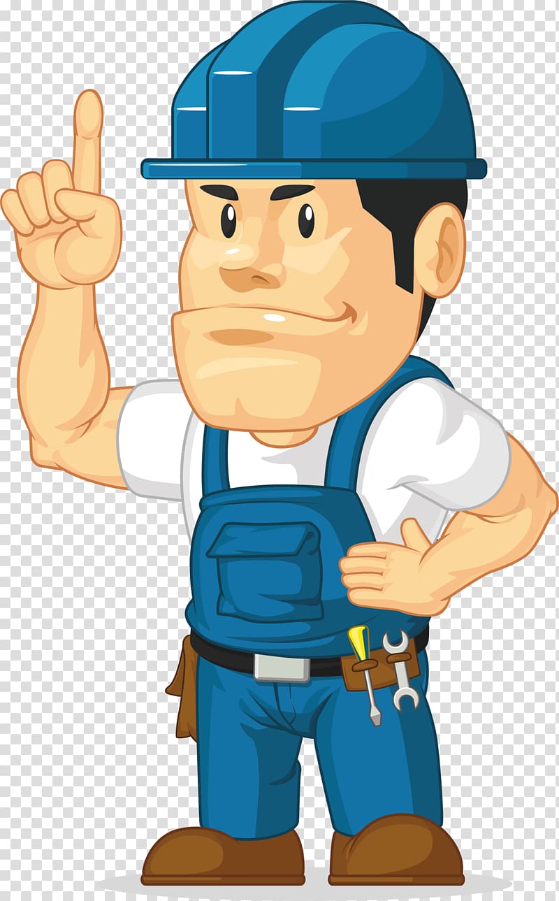 Cartoon Character Architectural engineering, Blue cartoon man transparent background PNG clipart