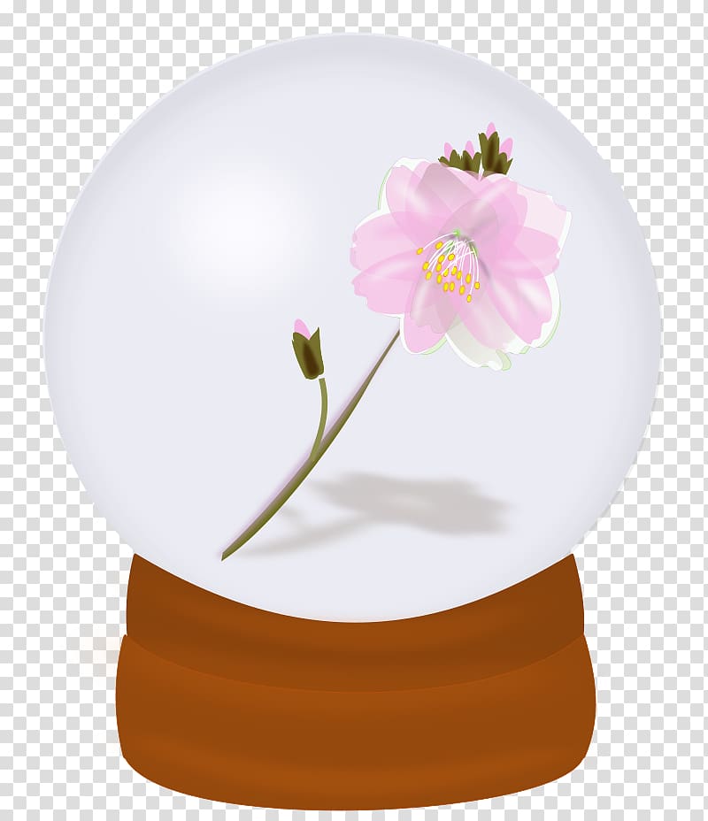 Euclidean Glass , Crystal ball of pink flowers transparent background PNG clipart