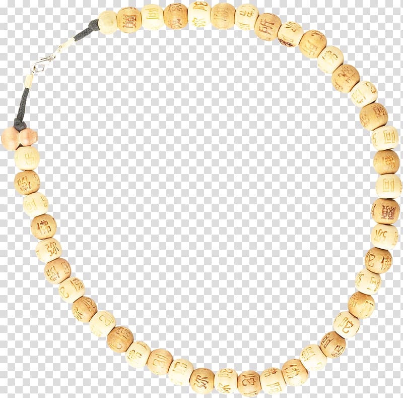 Amber Pearl Necklace Bead Bracelet, necklace transparent background PNG clipart