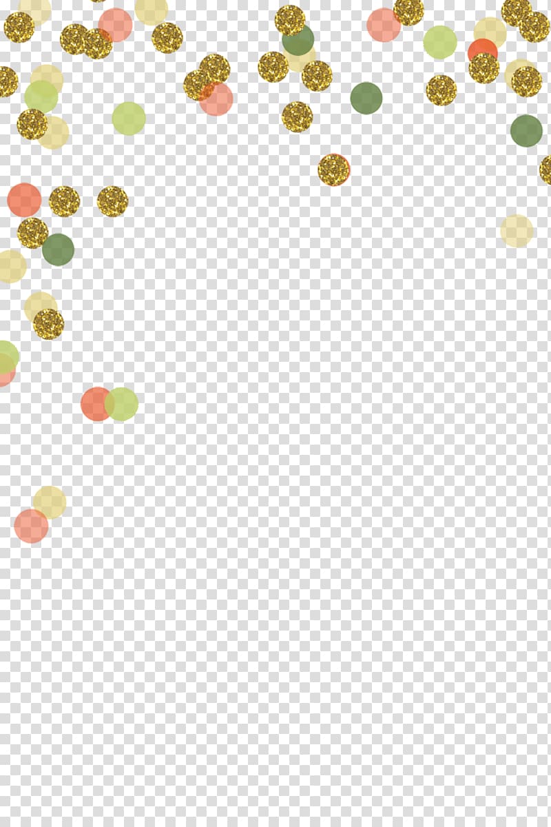 yellow, green, and beige dots , Confetti Gold Polka dot , Gold Confetti transparent background PNG clipart