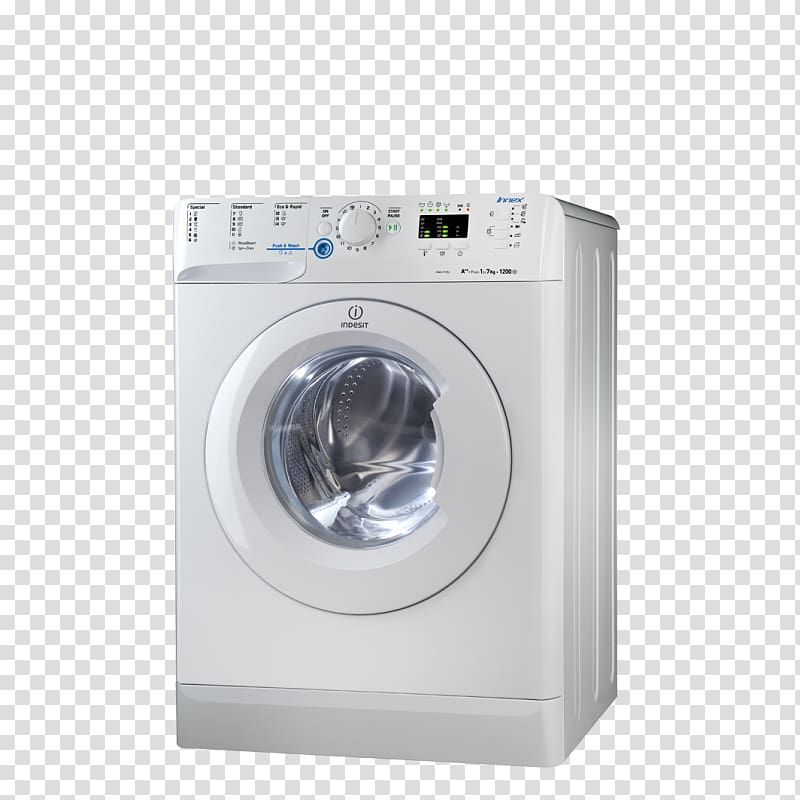 Washing Machines Indesit Co. Indesit Innex XWSA 61253 W EU Indesit IWC 71051 C ECO Indesit XWE 91483X, samsung washing machine manual transparent background PNG clipart
