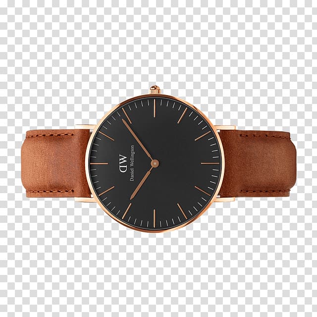 Daniel Wellington Classic Black Watch Gold, watch transparent background PNG clipart