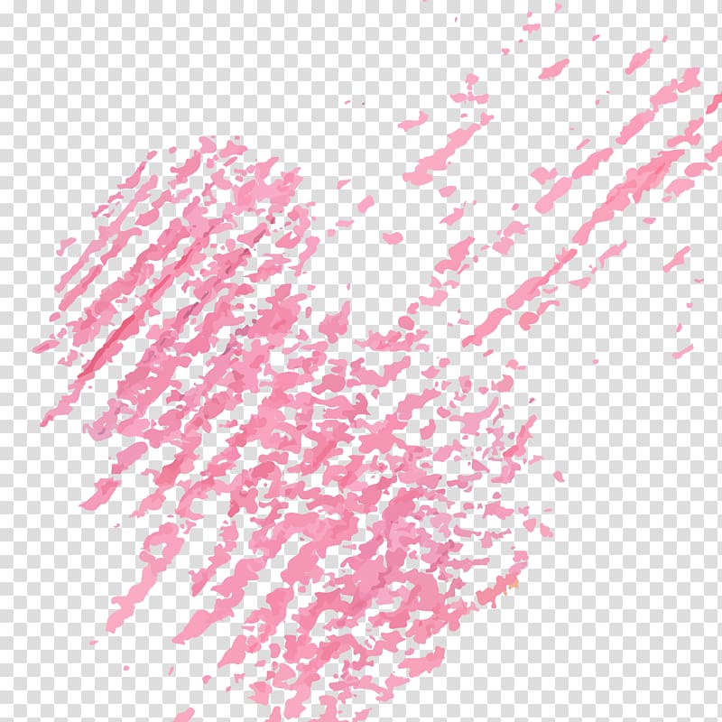 Gouache Illustration, Pink watercolor crayon touch material transparent background PNG clipart