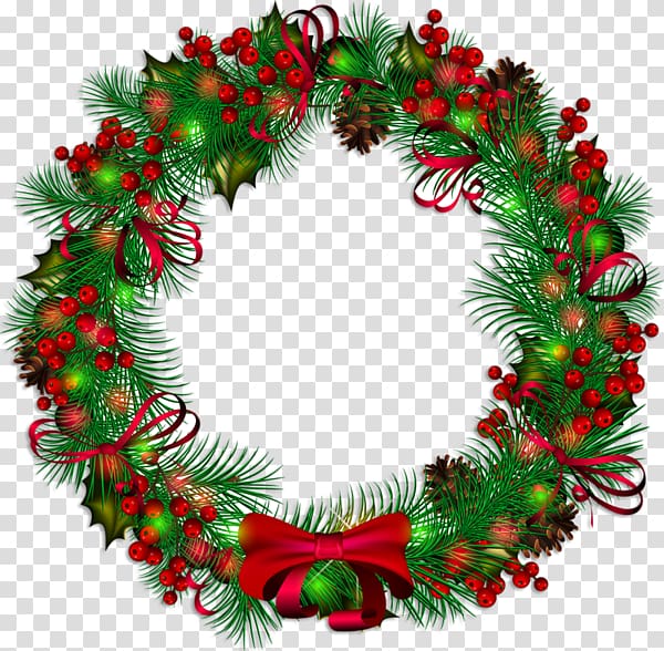 Wreath Christmas Garland , christmas transparent background PNG clipart