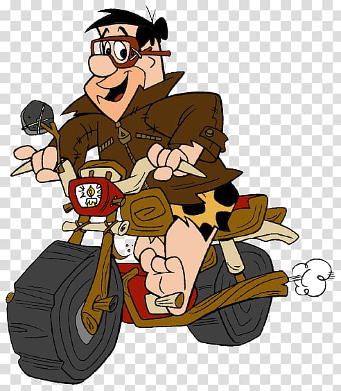 Fred Flintstone Barney Rubble Motorcycle Bamm-Bamm Rubble , motorcycle transparent background PNG clipart