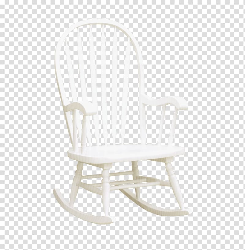 Rocking chair Wood Furniture, Beautiful white wooden chair transparent background PNG clipart