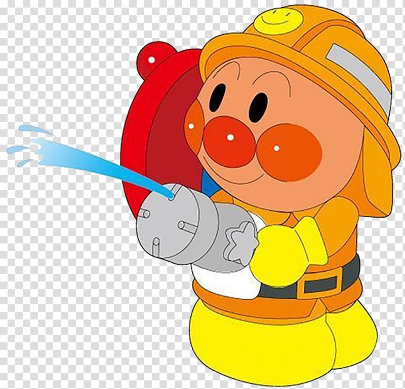 Japan Anpanman Amazon.com Sega Toys, Hand painted lovely fire fighters transparent background PNG clipart