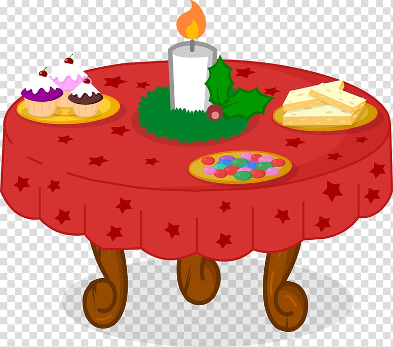 Table Christmas decoration Animation, santa claus transparent background PNG clipart