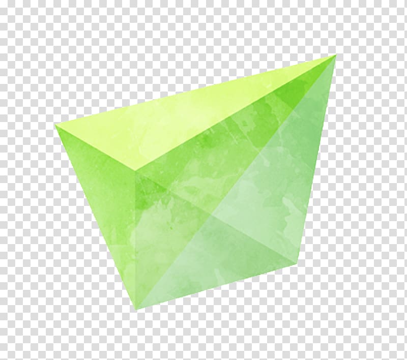 Green Triangle, high-definition irregular shape light effect transparent background PNG clipart
