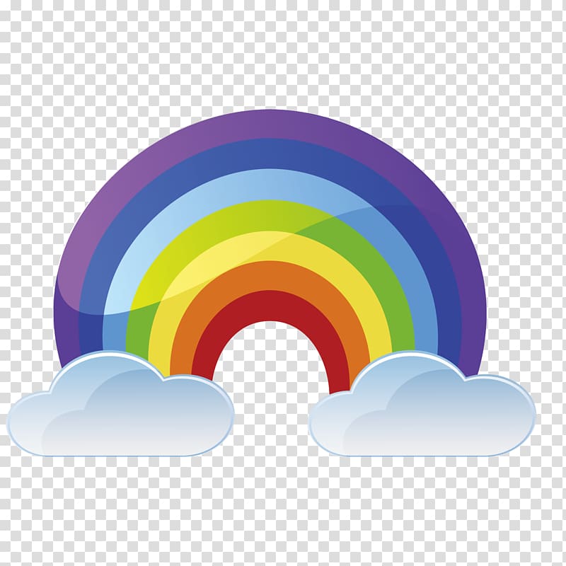 Rainbow Drawing, Cartoon rainbow transparent background PNG clipart