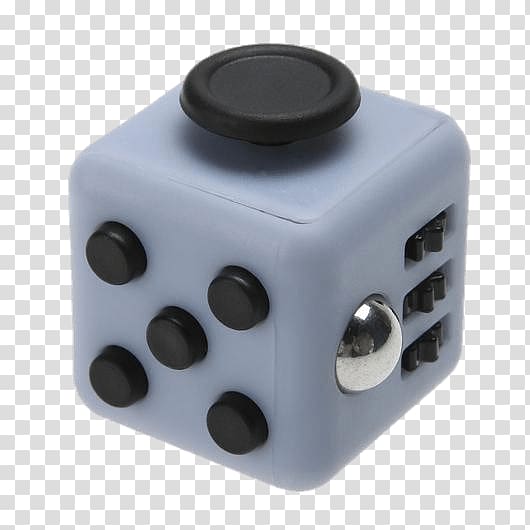 gray fidget cube illustration, Grey and Black Fidget Cube transparent background PNG clipart