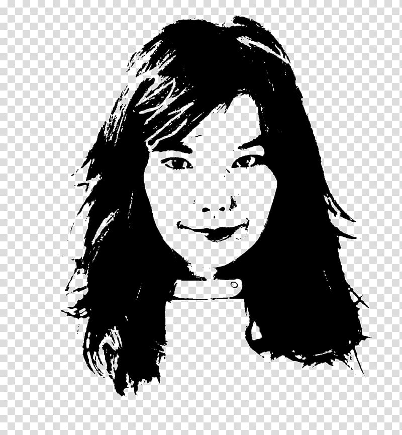 Björk Street art Stencil Music Producer, shi tzu transparent background PNG clipart