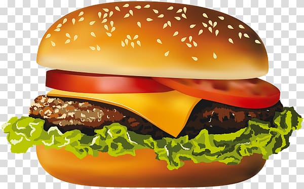 Hamburger Veggie burger Cheeseburger Hot dog Fast food, hot dog transparent background PNG clipart