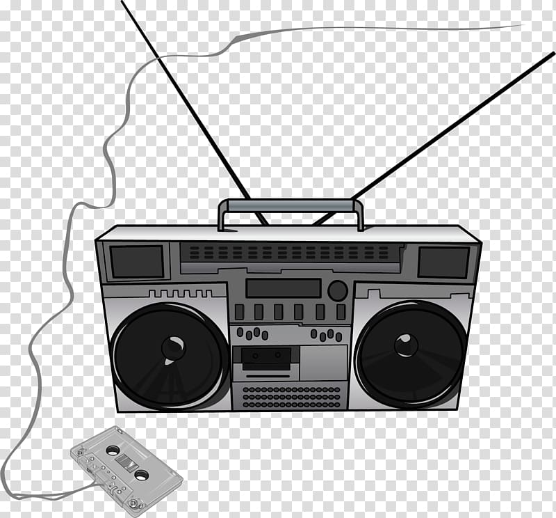 Music Drawing Disc jockey, painted radio transparent background PNG clipart