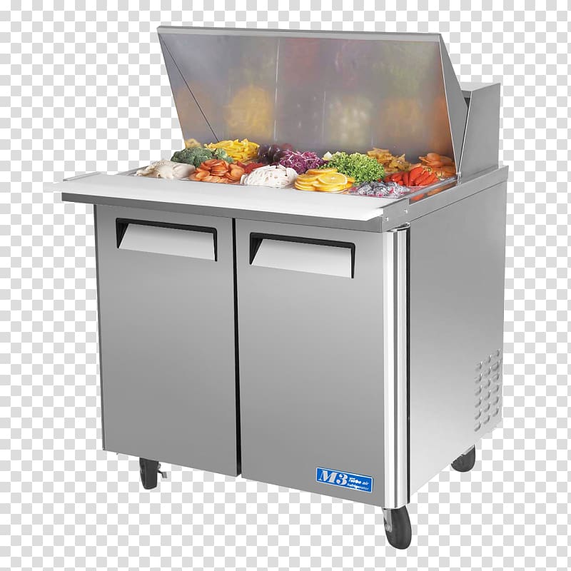 Table Refrigeration Refrigerator Buffet Stainless steel, table transparent background PNG clipart