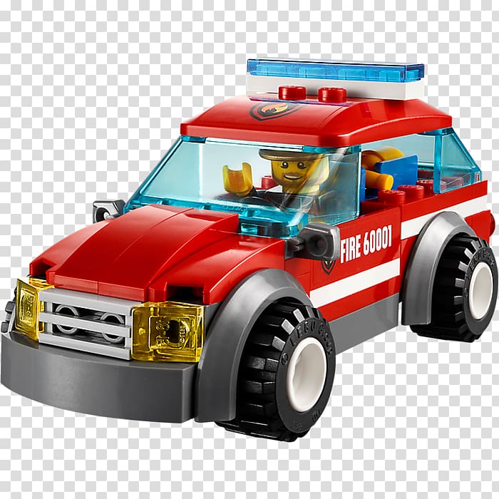 LEGO City Fire Chief Car 60001 LEGO City Fire Chief Car 60001 Toy block, car transparent background PNG clipart