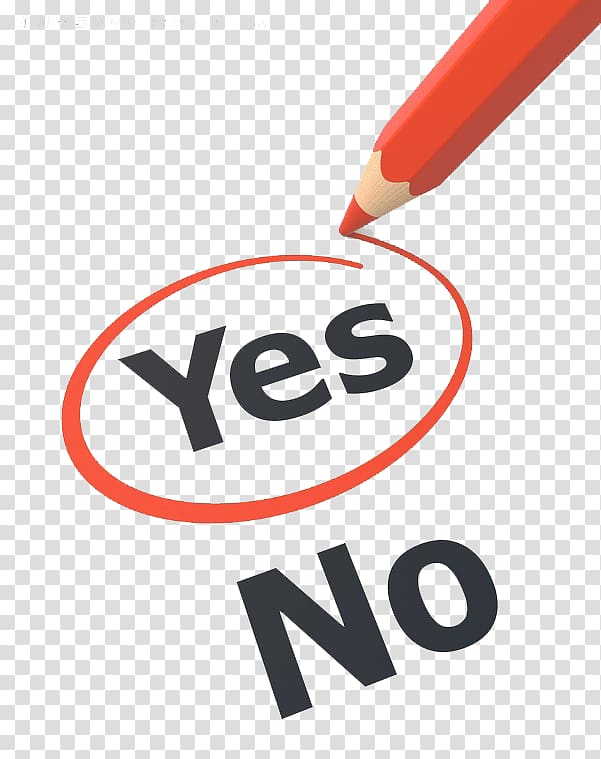 Red Pen Illustration Yes And No Question Idea Yes Or No