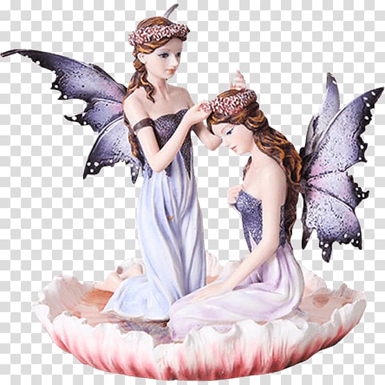 Fairy Queen Statue Figurine Sculpture, the fairy scatters flowers transparent background PNG clipart