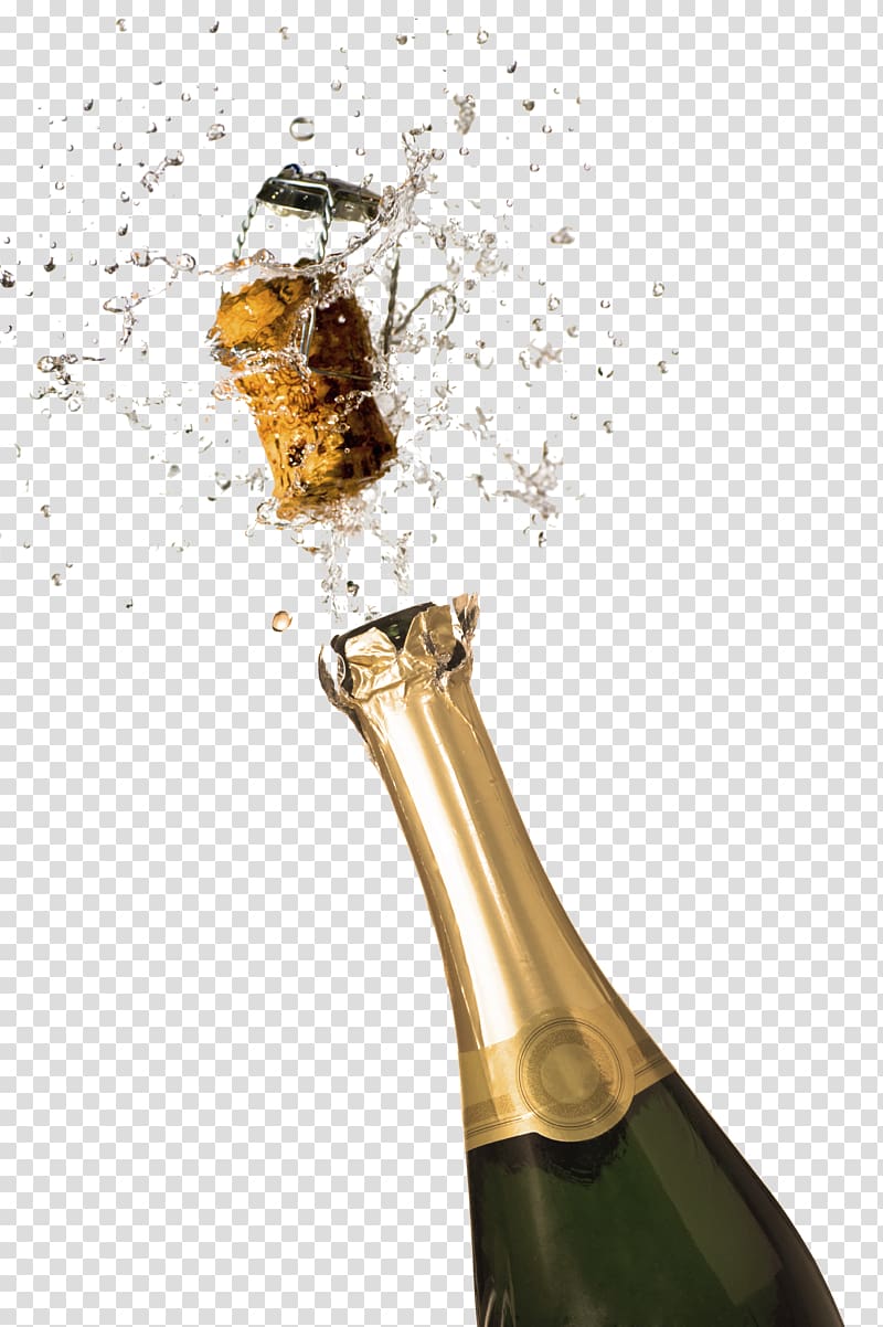 Champagne Wine tasting Bottle Sparkling wine, bottle transparent background PNG clipart