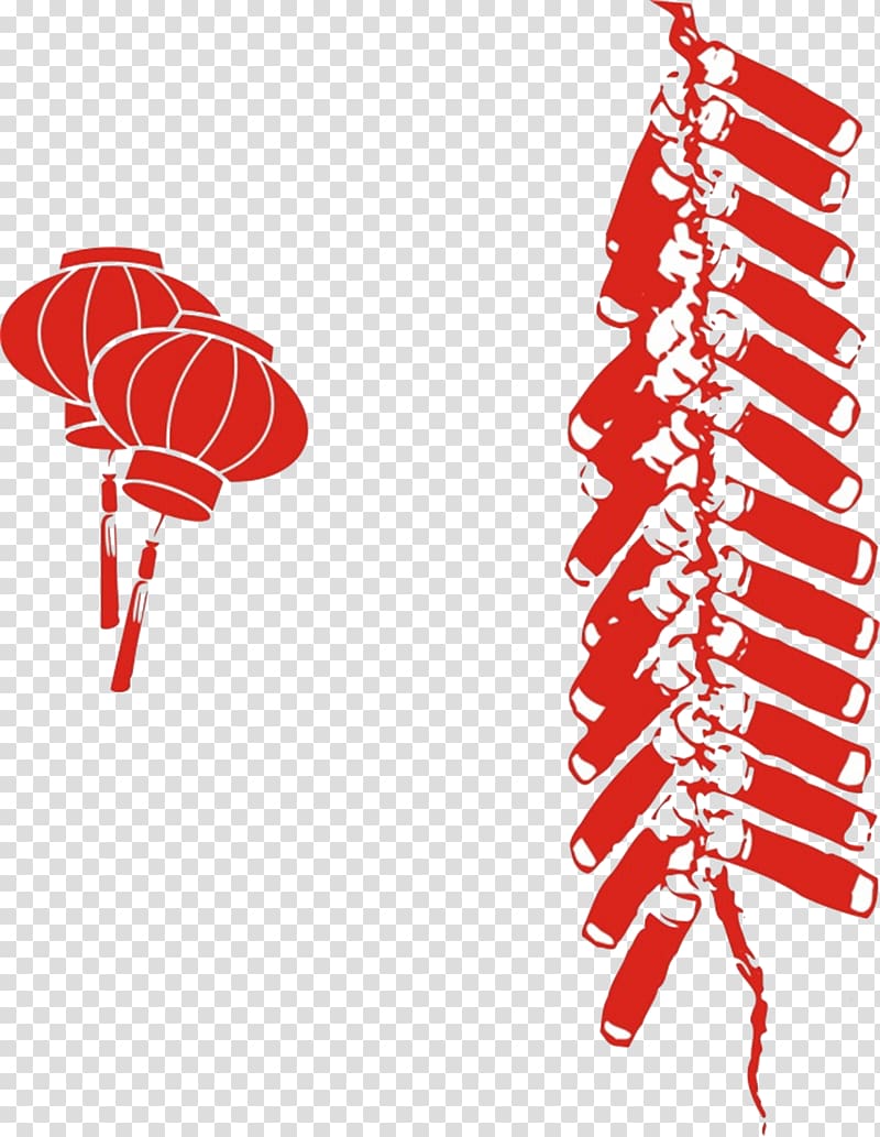 Firecracker Chinese New Year, Chinese New Year celebrations wind transparent background PNG clipart