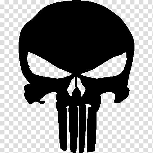 Punisher Decal Sticker Crossbones Human skull symbolism, Captain War Zombie Killer transparent background PNG clipart