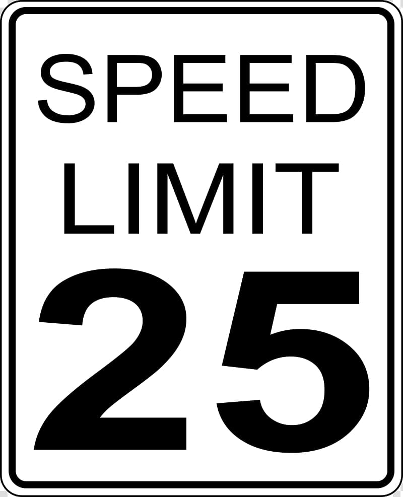 Speed limit Traffic sign Manual on Uniform Traffic Control Devices, Speed Limit 5 transparent background PNG clipart