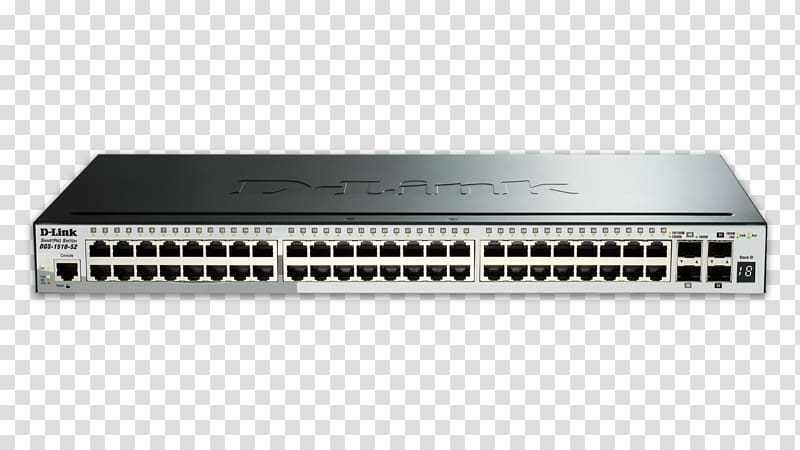 Network switch Stackable switch 10 Gigabit Ethernet D-Link Small form-factor pluggable transceiver, switch transparent background PNG clipart