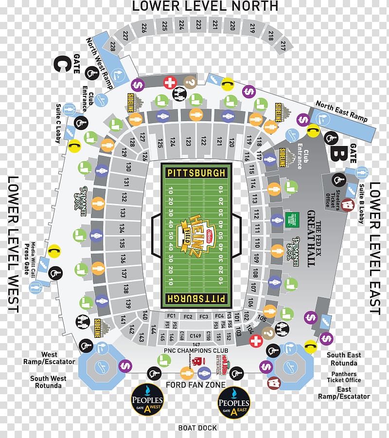Heinz Field Pittsburgh Steelers vs. Carolina Panthers Seating assignment Seating plan, Quicken Loans Arena transparent background PNG clipart