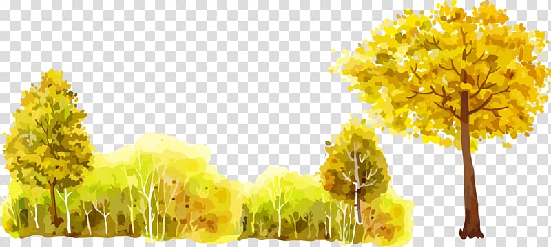 maple trees, Tree Forest Oil painting, Tree-painting cartoon forest trees transparent background PNG clipart