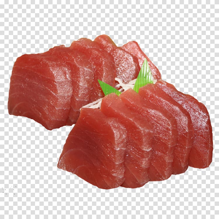 Sashimi Sushi Prosciutto Ham True tunas, toro sashimi transparent background PNG clipart