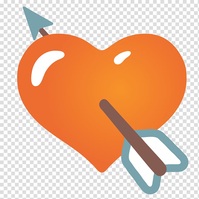 Emoji Cupid Heart Arrow Android, commonly used hair transparent background PNG clipart