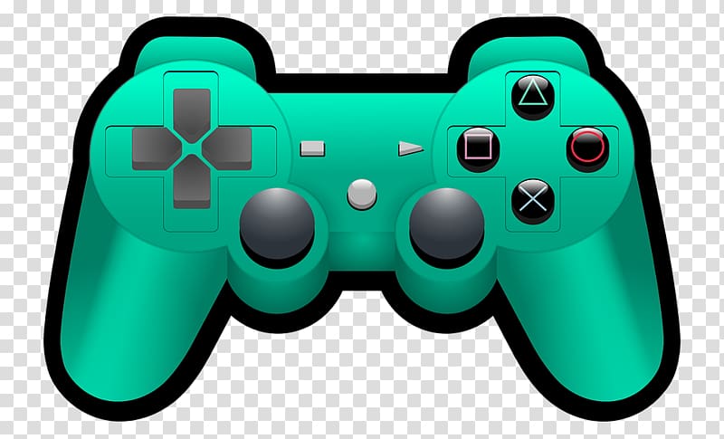 Xbox 360 controller Wii Game controller Video game , Simple keyboard design minimalist green transparent background PNG clipart