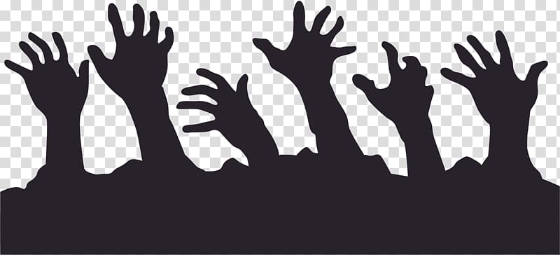 Zombie Silhouette , hands transparent background PNG clipart